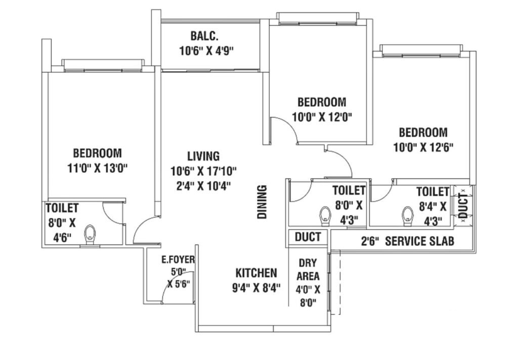 Global Inspira 3 BHK Primium